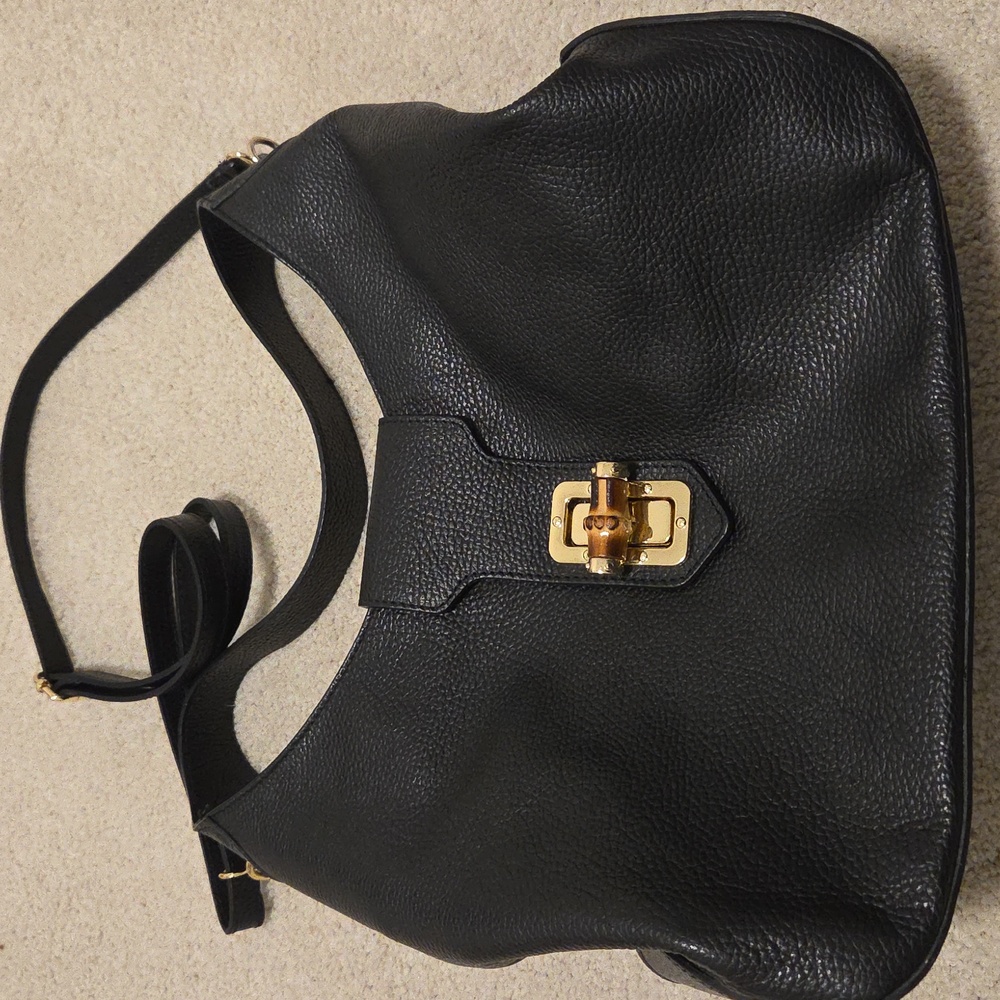 Ron White Pebbled Leather Large Shoulder Bag